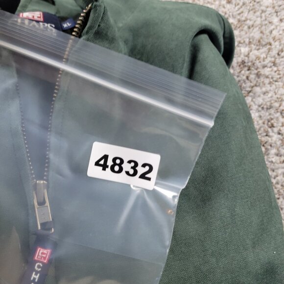 Chaps RALPH LAUREN Jacket Mens XL Bomber Green Washed Golf Full Zip - Picture 7 of 7